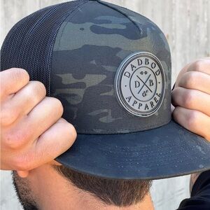 Dadbod Apparel Black Camo Trucker Hat